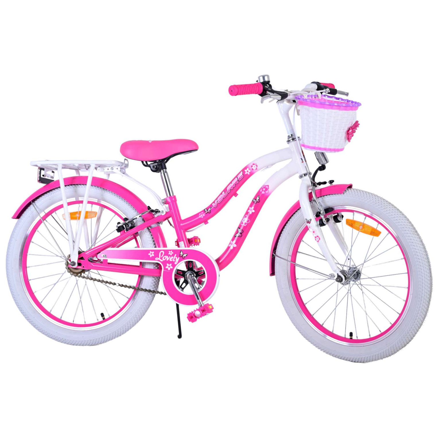 Volare Lovely Fiets - 20 inch - Roze - Twee handremmen