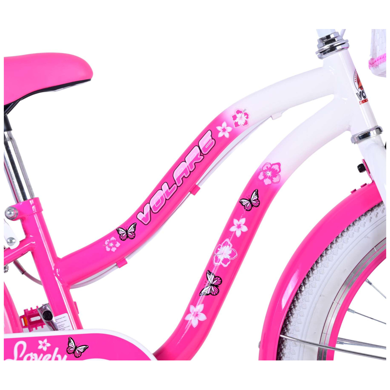 Volare Lovely Fiets - 20 inch - Roze - Twee handremmen