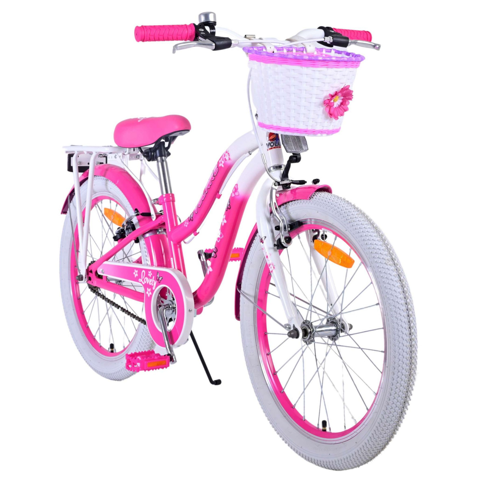 Volare Lovely Fiets - 20 inch - Roze - Twee handremmen