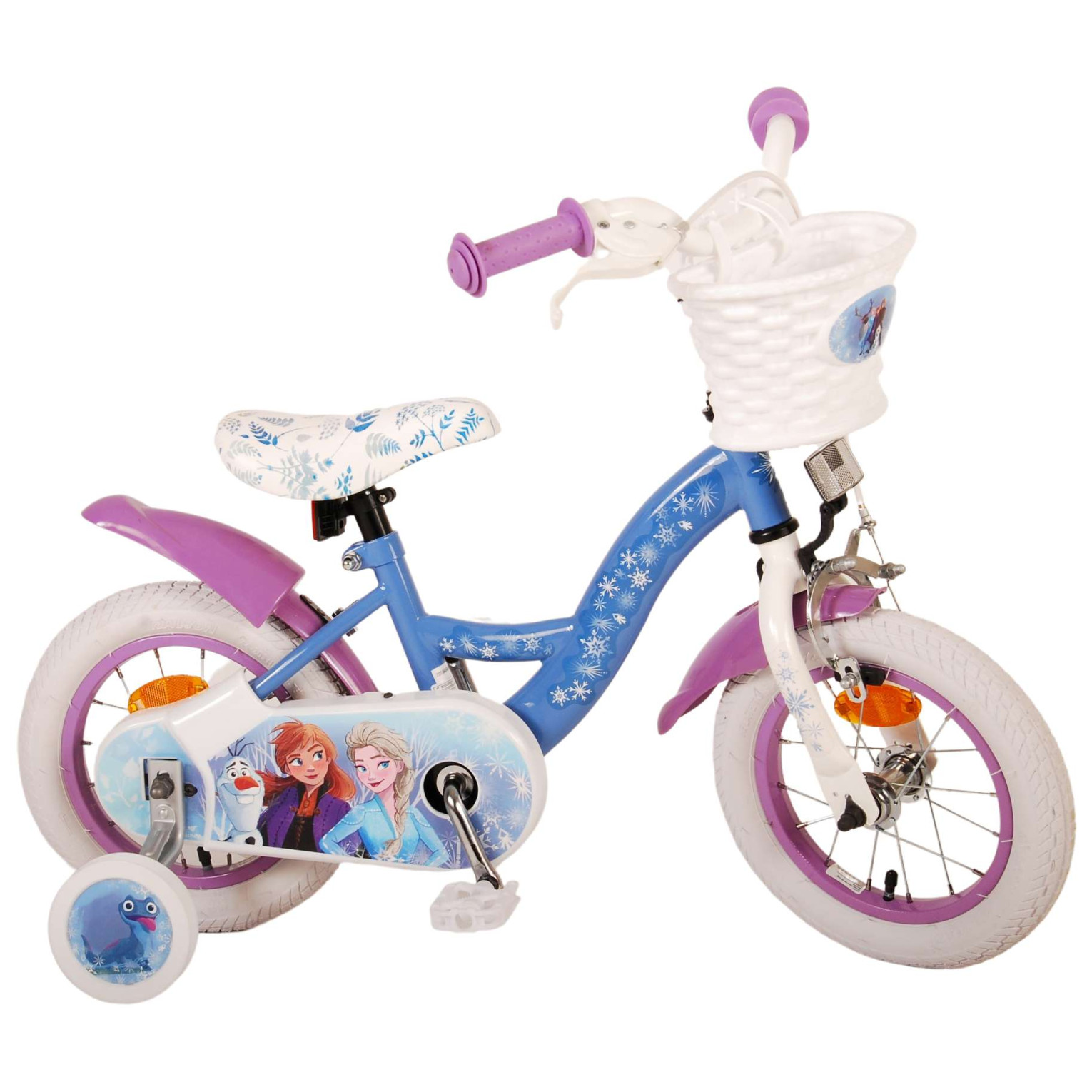 Disney Frozen 2 Fiets - 12 inch - Blauw/Paars