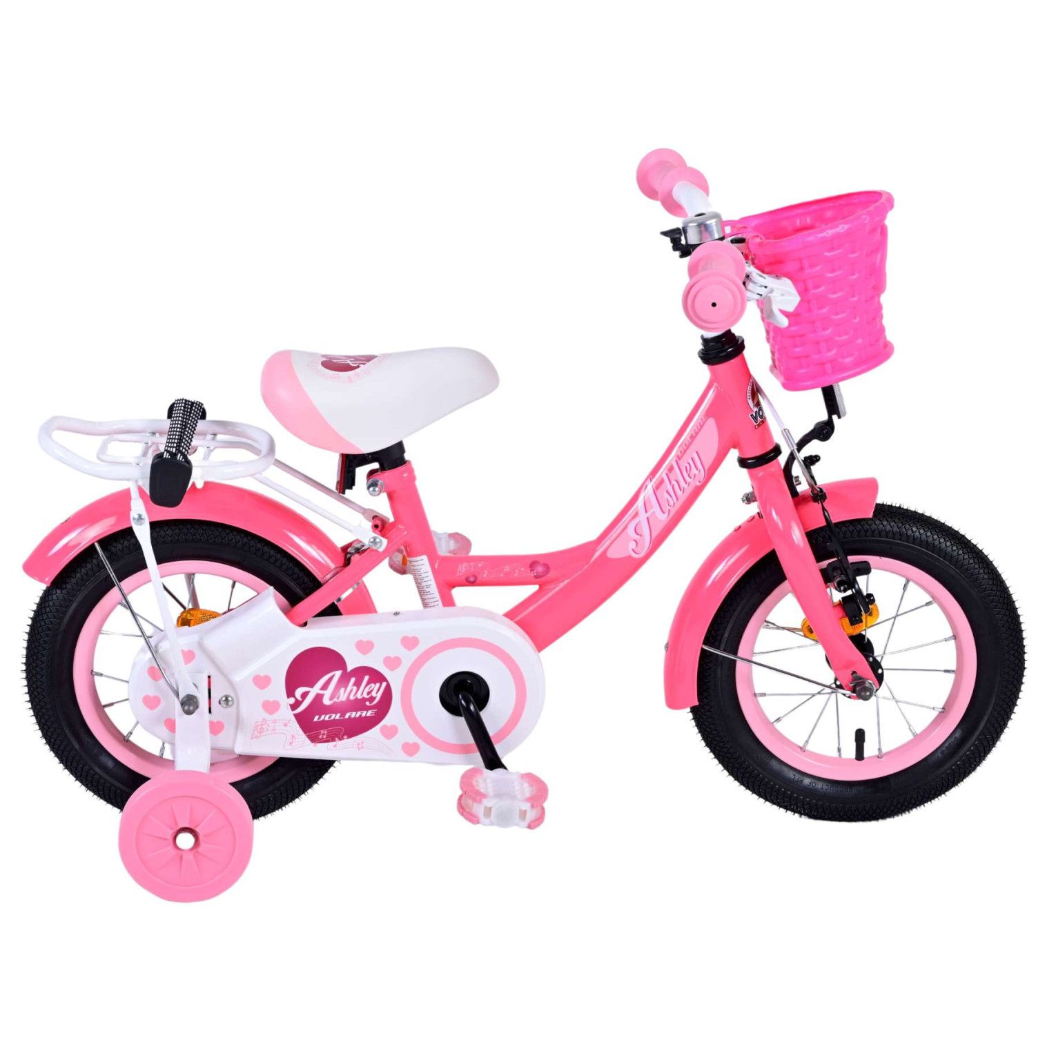 Volare Ashley Fiets - 12 inch - Rood/Roze