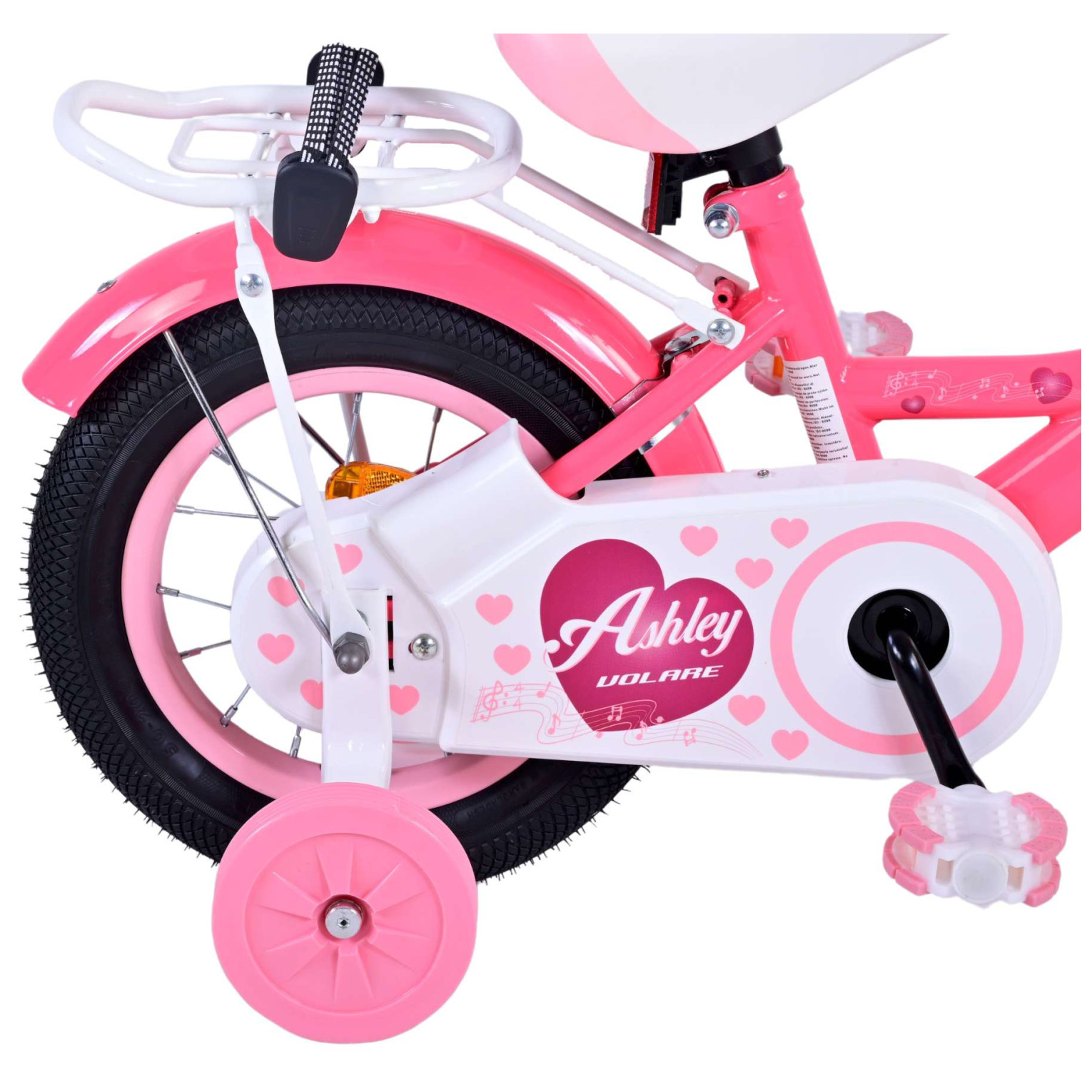 Volare Ashley Fiets - 12 inch - Rood/Roze