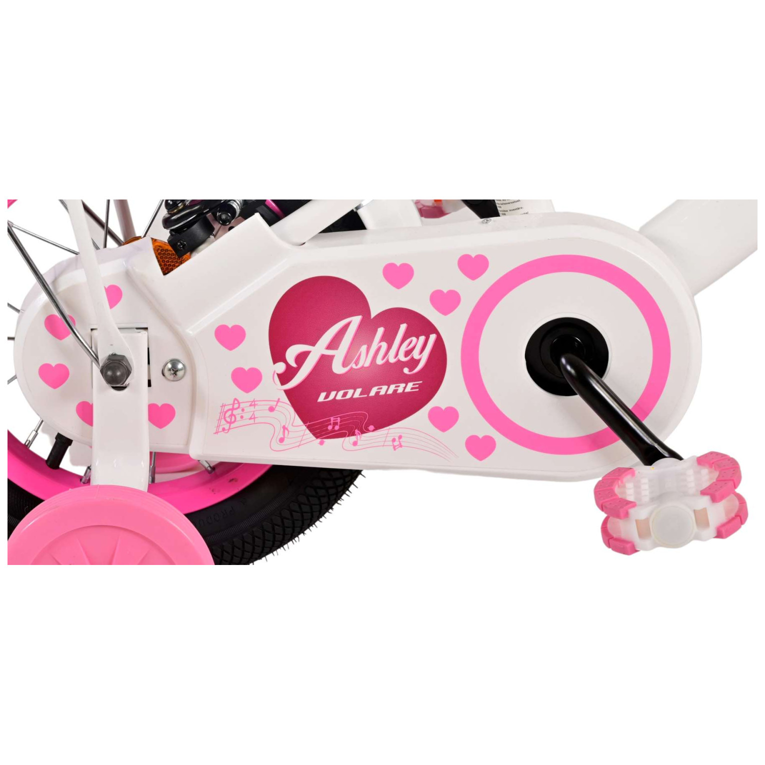 Volare Ashley Fiets - 12 inch - Wit - Twee handremmen