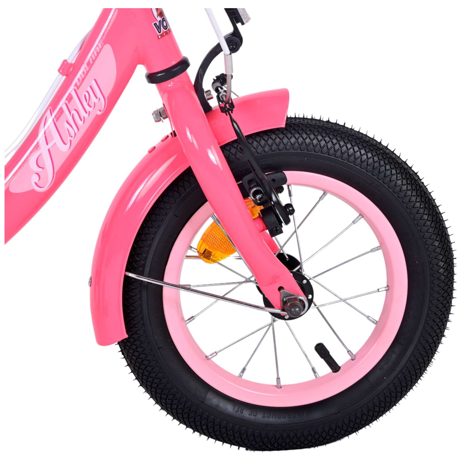 Volare Ashley Fiets - 12 inch - Roze/Rood - Twee handremmen