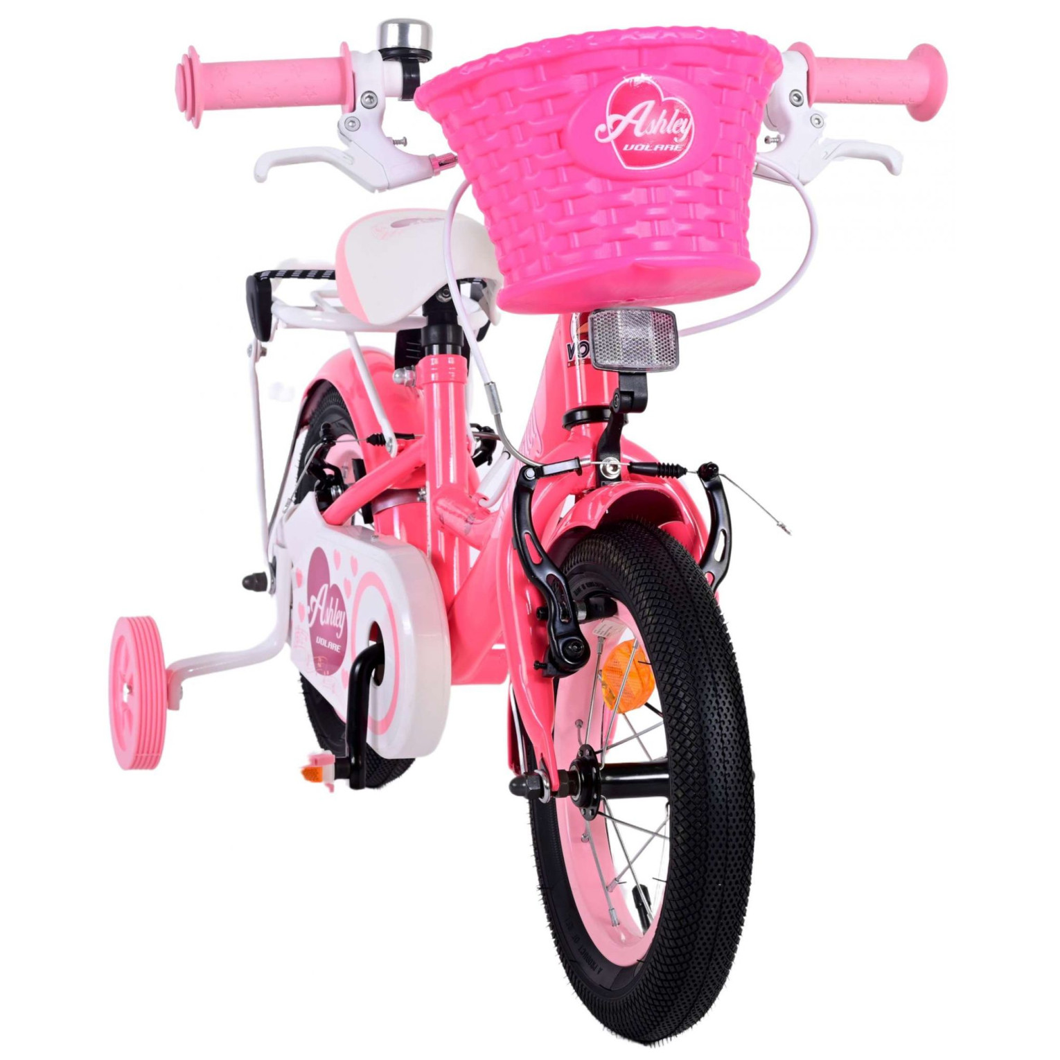 Volare Ashley Fiets - 12 inch - Roze/Rood - Twee handremmen