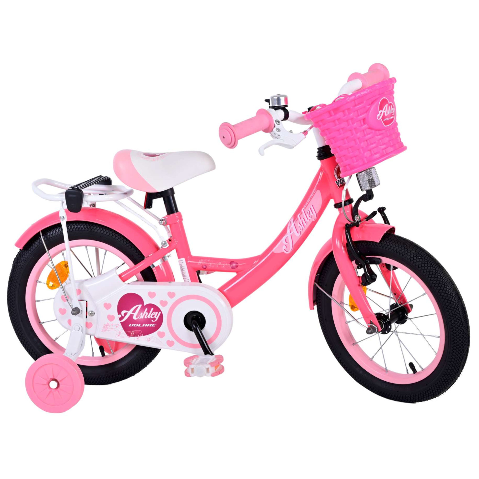 Volare Ashley Fiets - 14 inch - Roze/Rood