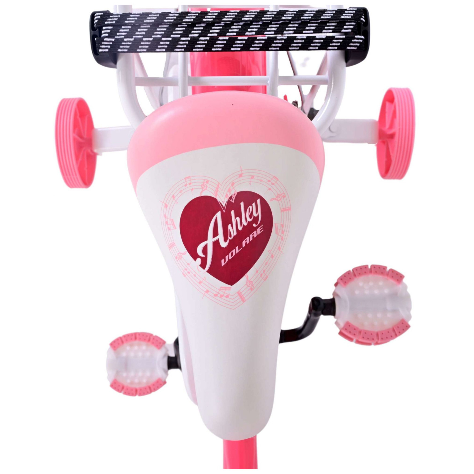 Vélo Volare Ashley - 14 pouces - Rose/Rouge