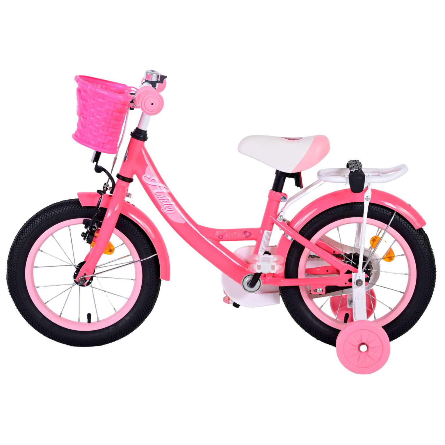 Volare Ashley Fiets - 14 inch - Roze/Rood