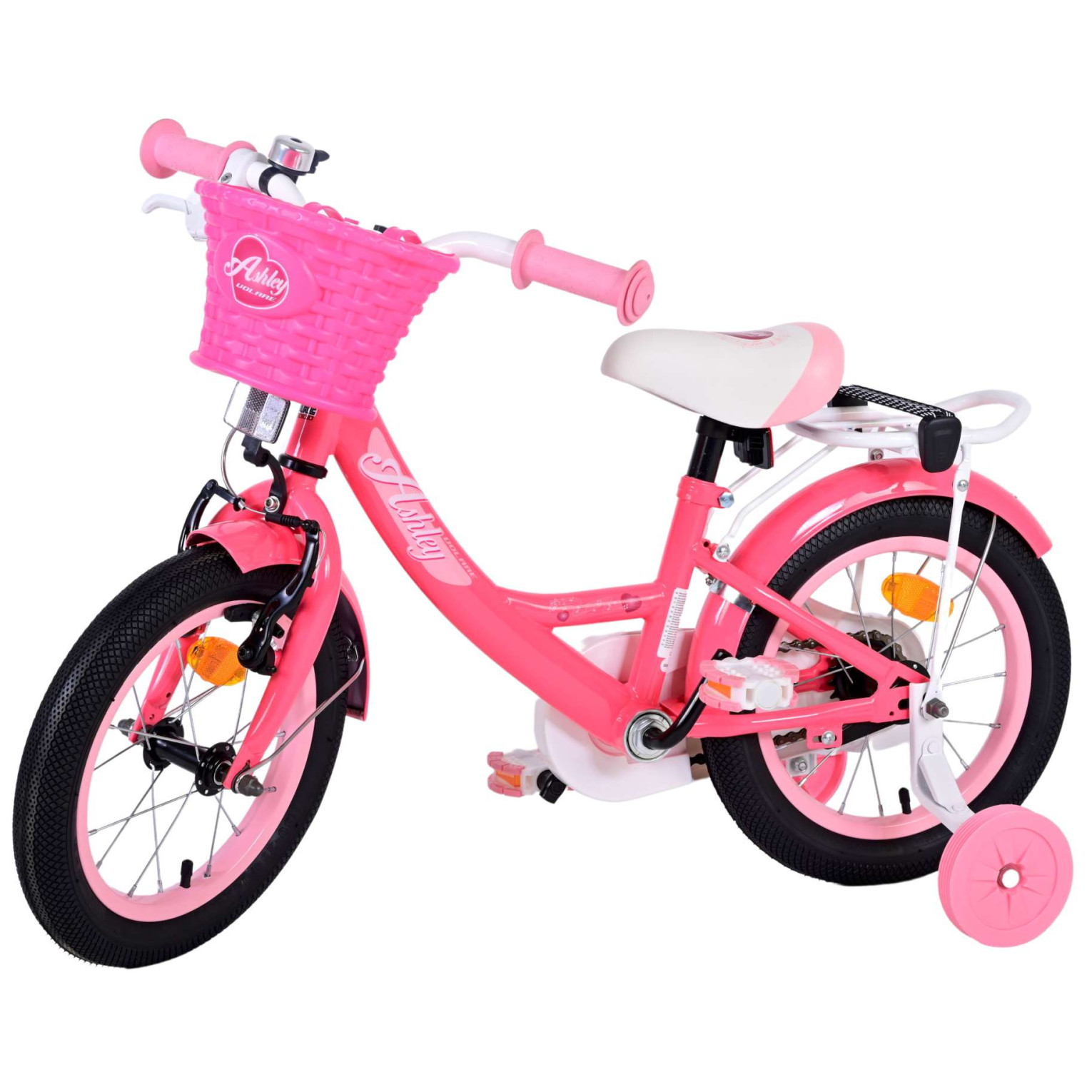 Volare Ashley Fiets - 14 inch - Roze/Rood