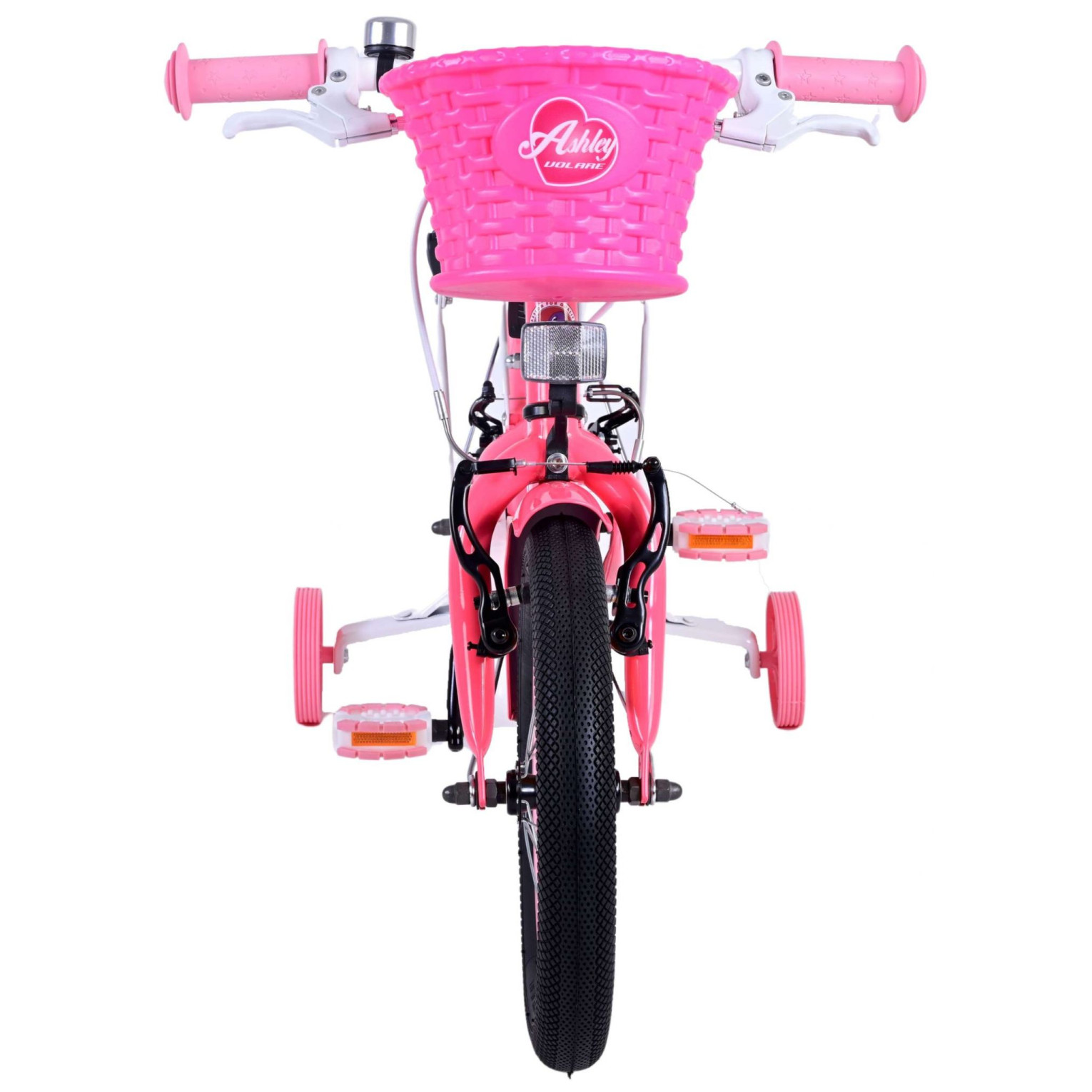 Volare Ashley Fiets - 14 inch - Roze/Rood - Twee Handremmen