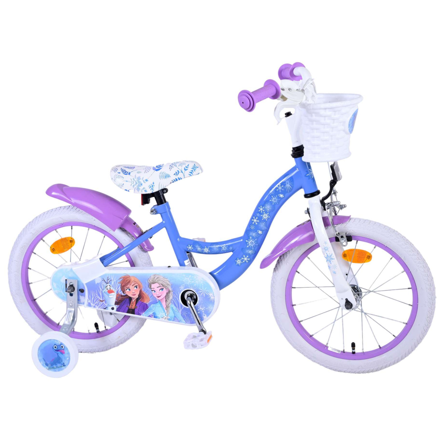 Disney Frozen 2 Fiets - 16 inch - Blauw/Paars