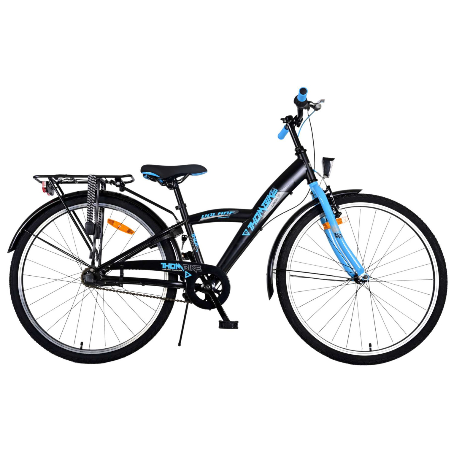 Volare Thombike Fiets - 26 inch - Zwart Blauw -