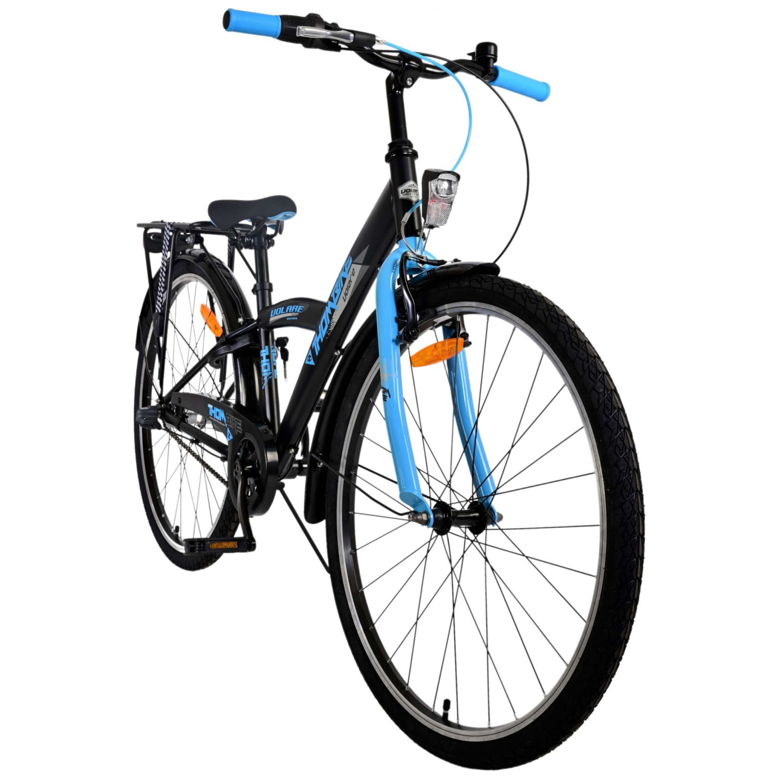 Volare Thombike Fiets - 26 inch - Zwart Blauw -