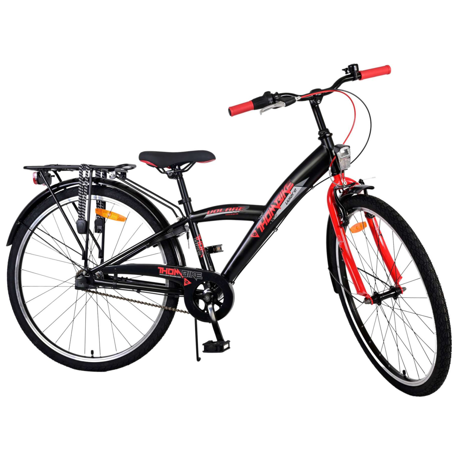 Volare Thombike Fiets - 26 inch - Zwart Rood -