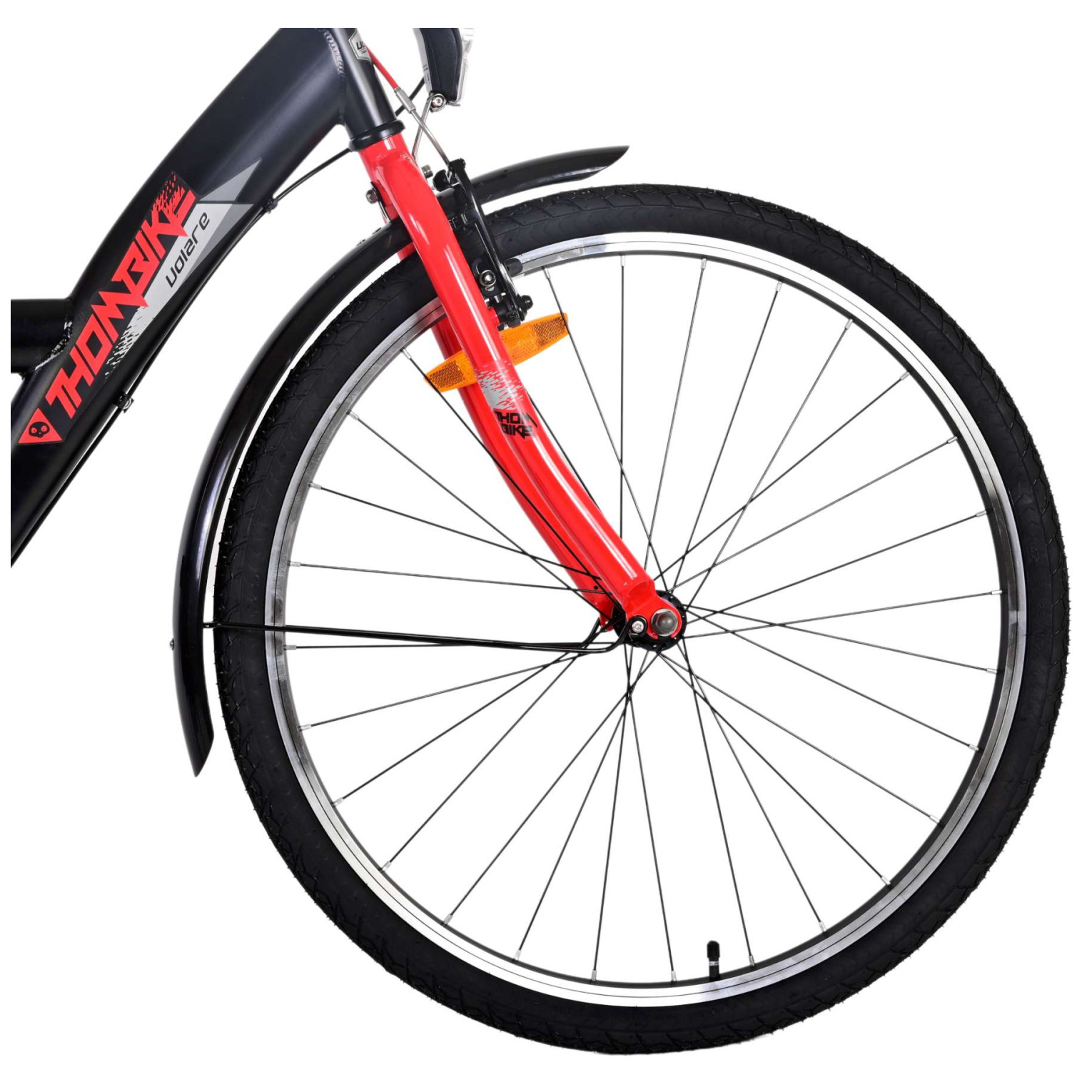 Volare Thombike Fiets - 26 inch - Zwart Rood -