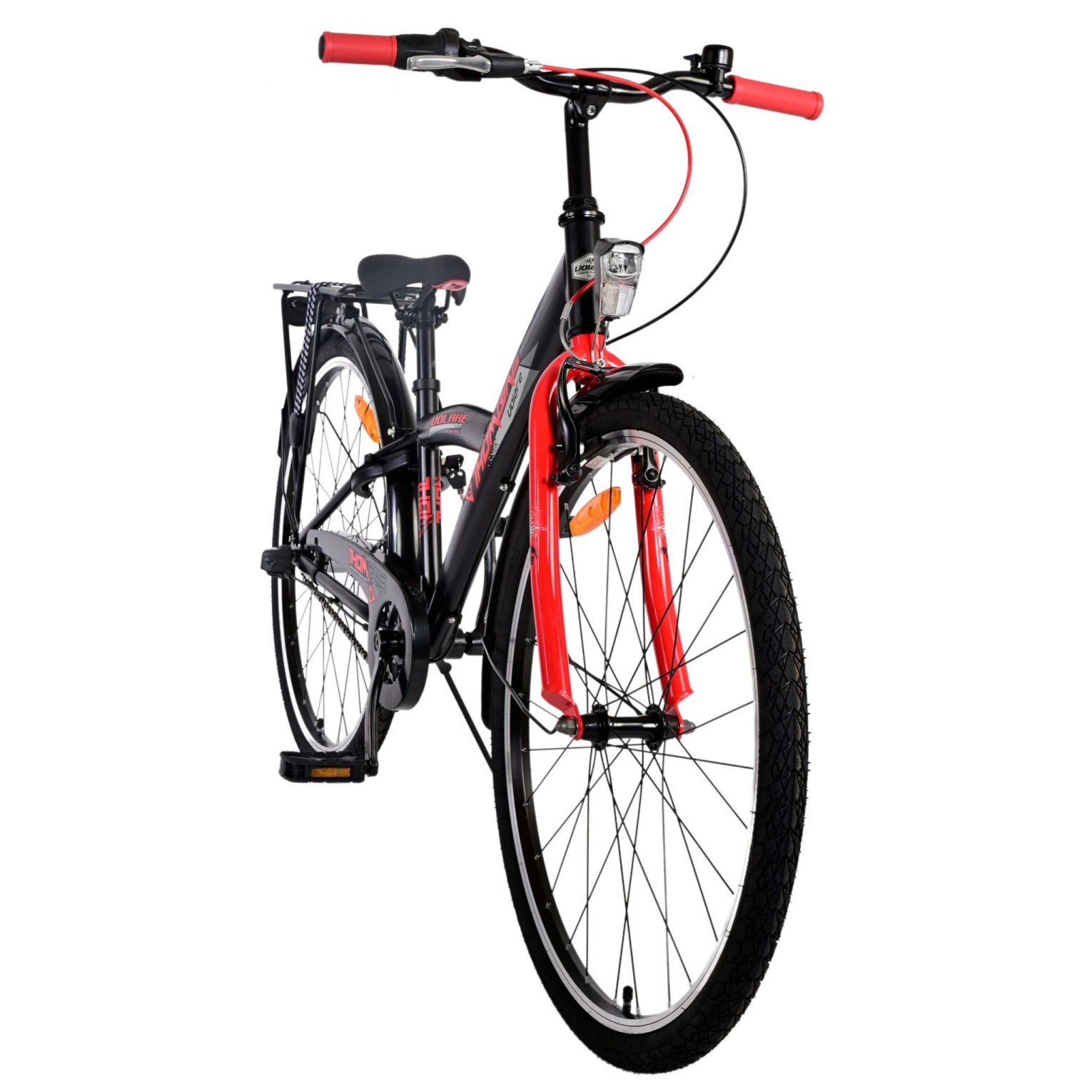 Volare Thombike Fiets - 26 inch - Zwart Rood -