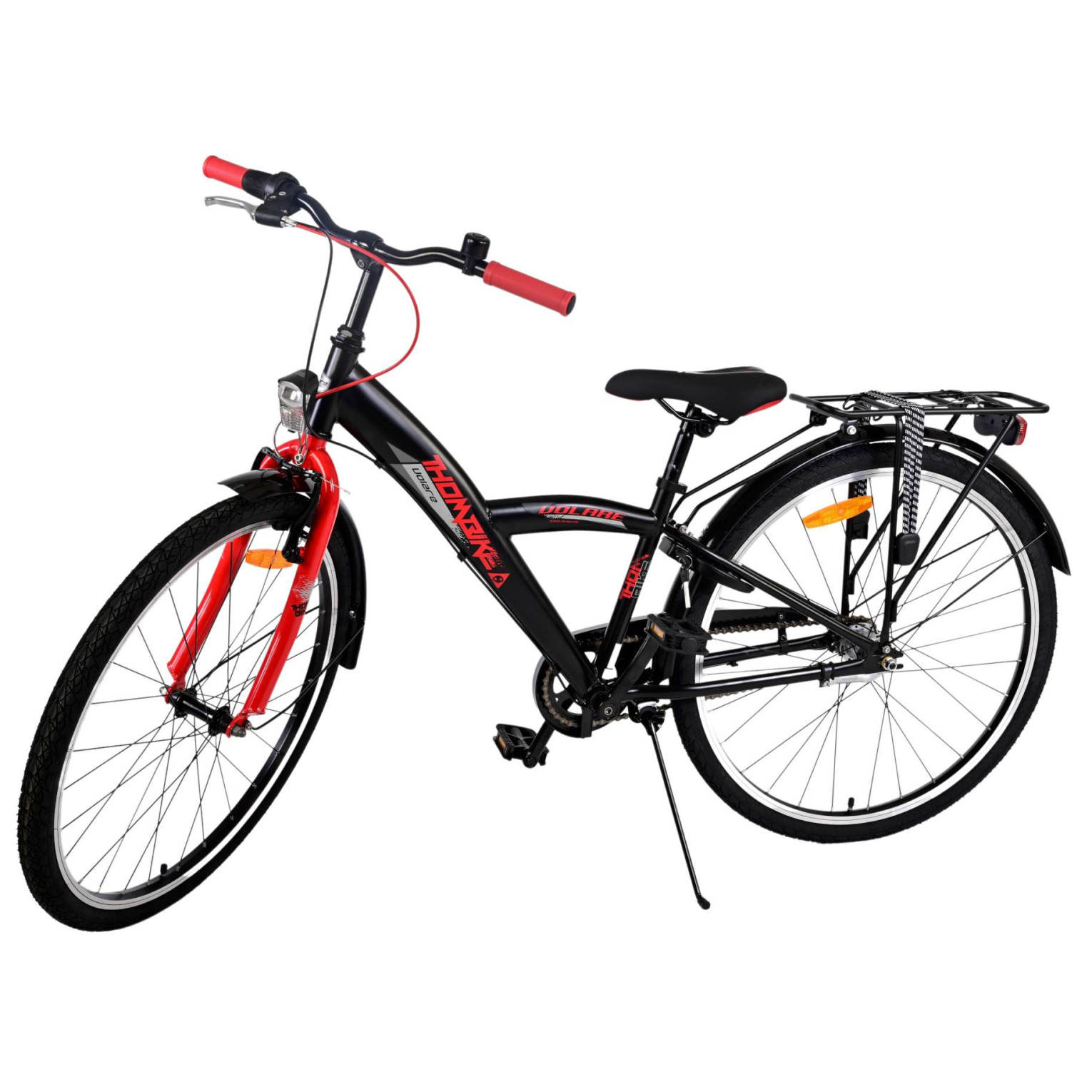 Volare Thombike Fiets - 26 inch - Zwart Rood -