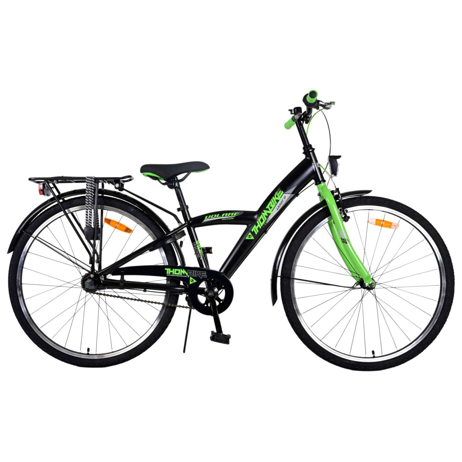 Volare Thombike Fiets - 26 inch - Zwart Groen -