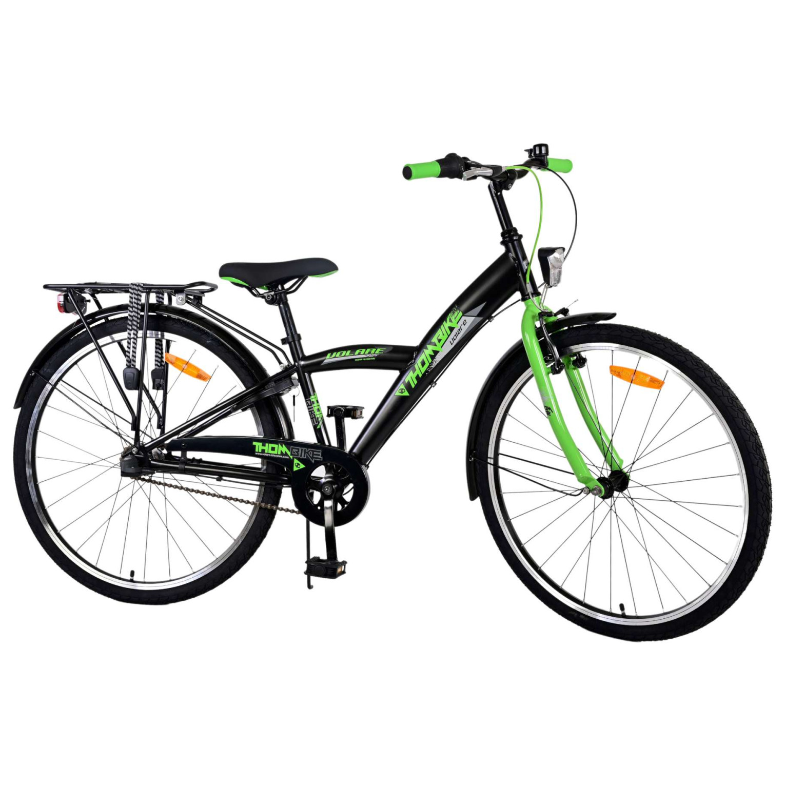 Volare Thombike Fiets - 26 inch - Zwart Groen -