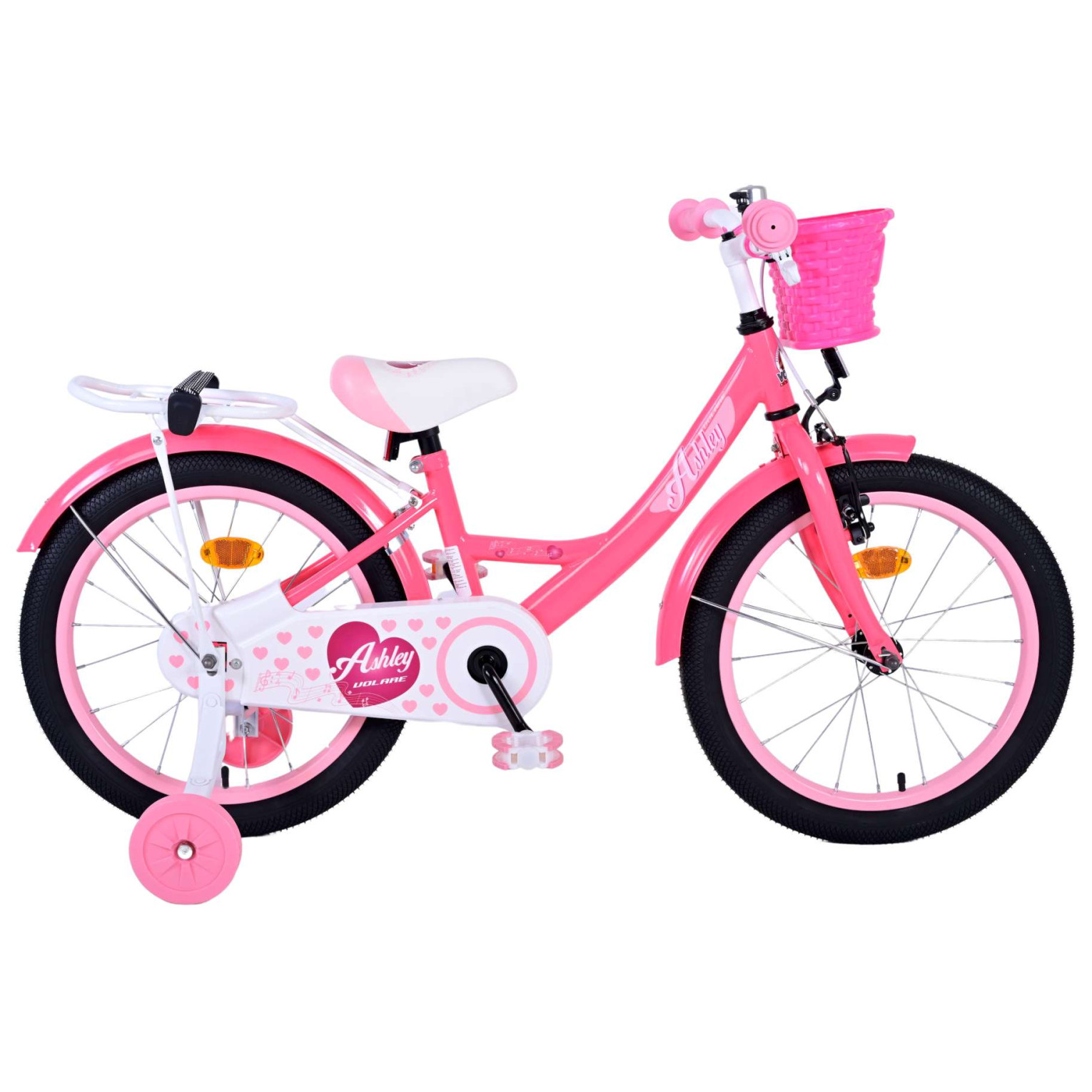 Volare Ashley Fiets - 18 inch - Roze/Rood