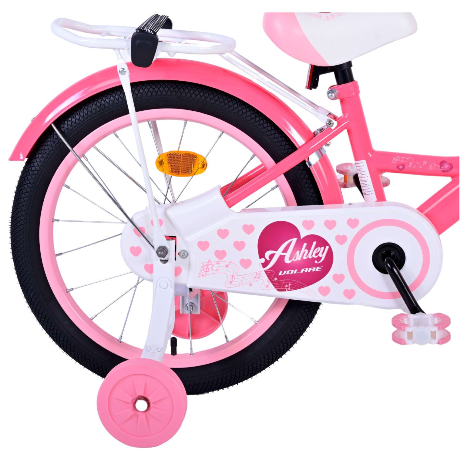 Volare Ashley Fiets - 18 inch - Roze/Rood