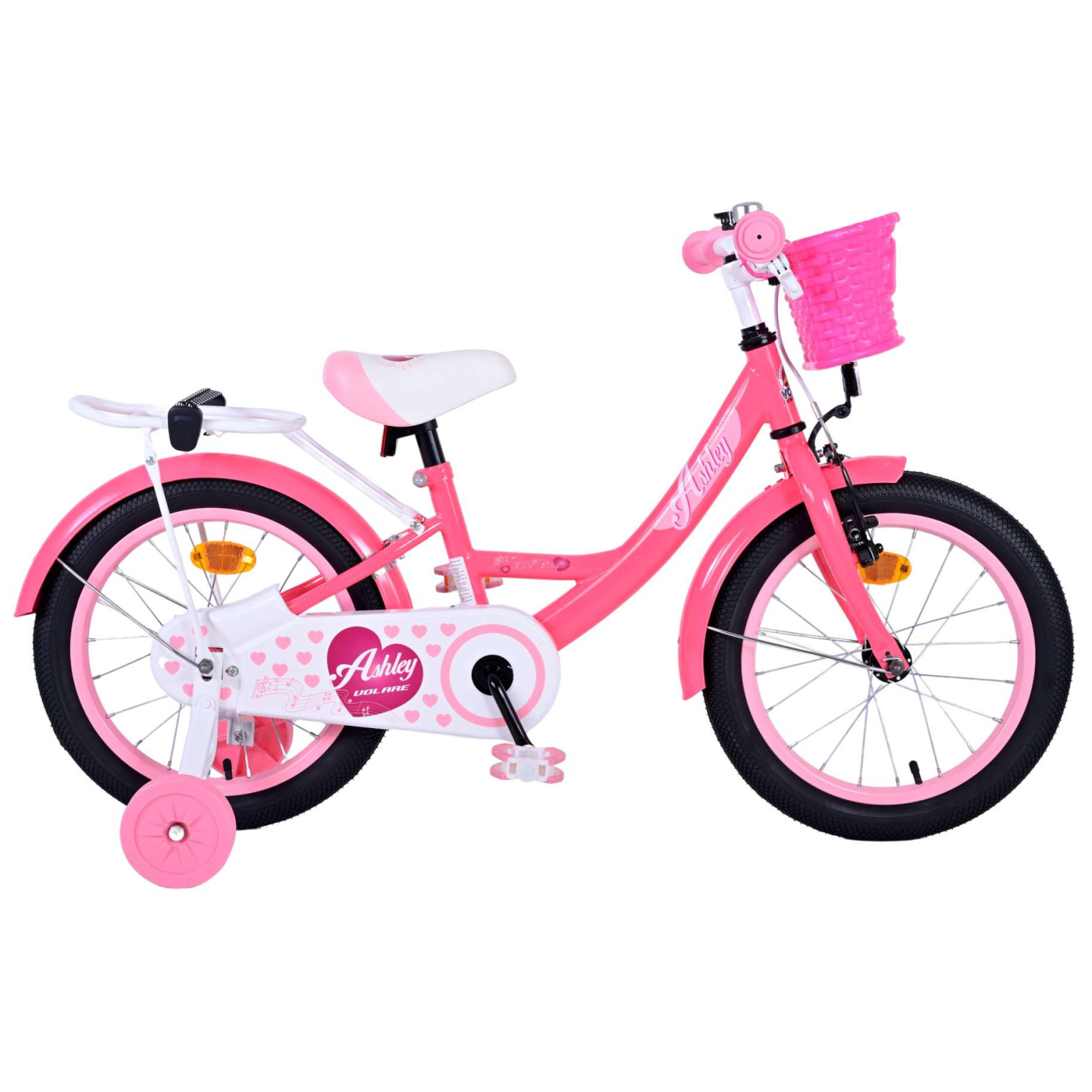 Volare Ashley Fiets - 16 inch - Roze/Rood