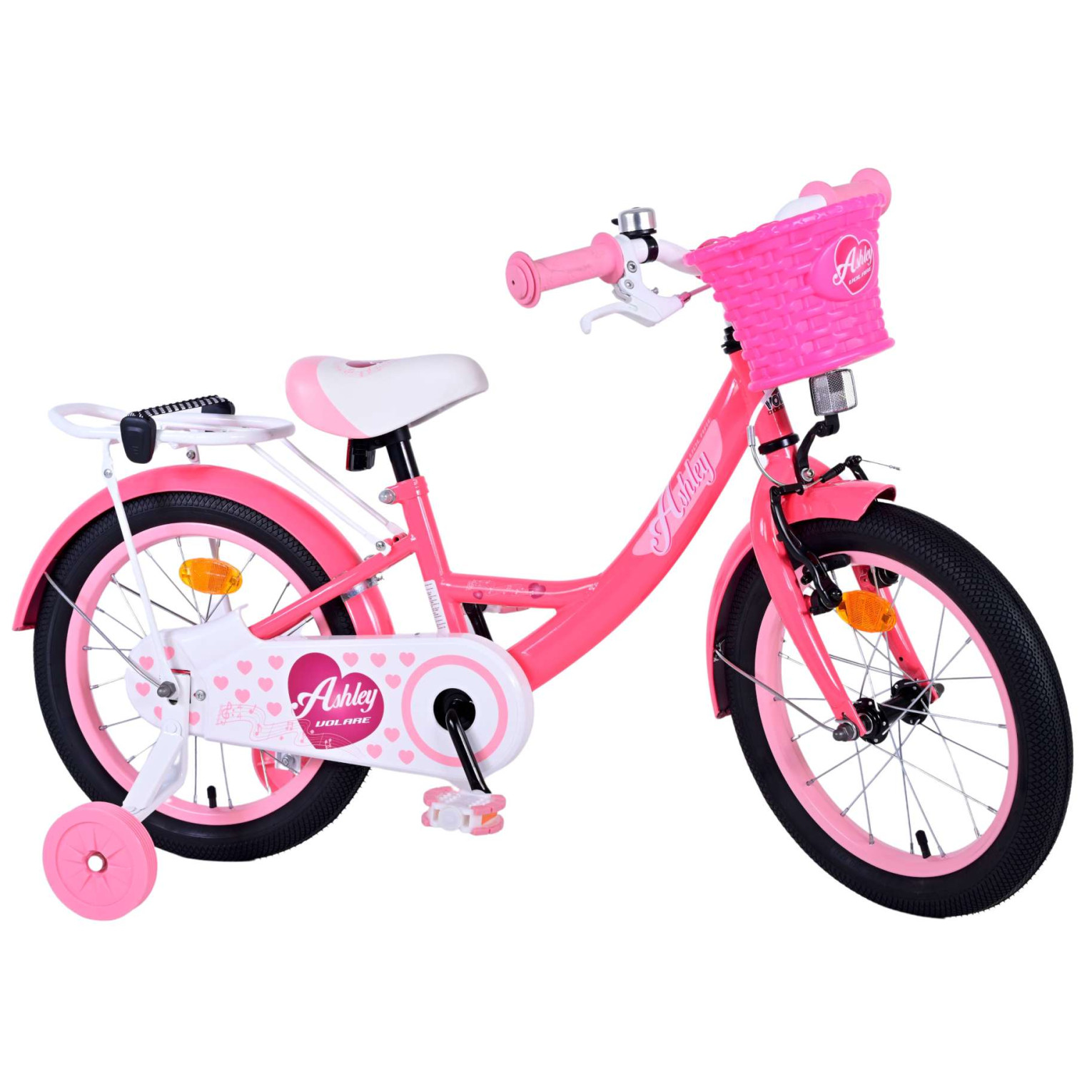 Volare Ashley Fiets - 16 inch - Roze/Rood