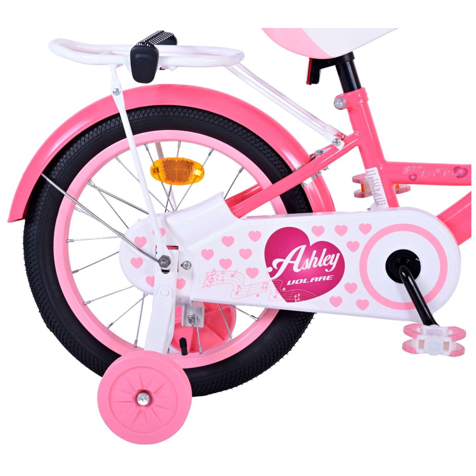 Vélo Volare Ashley - 16 pouces - Rose/Rouge