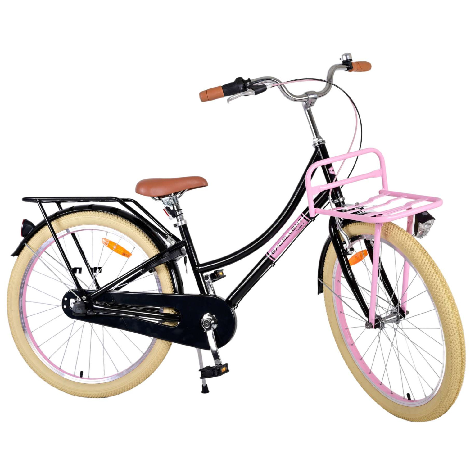 Volare Excellent Fiets - 24 inch - Zwart - 3 Versnellingen