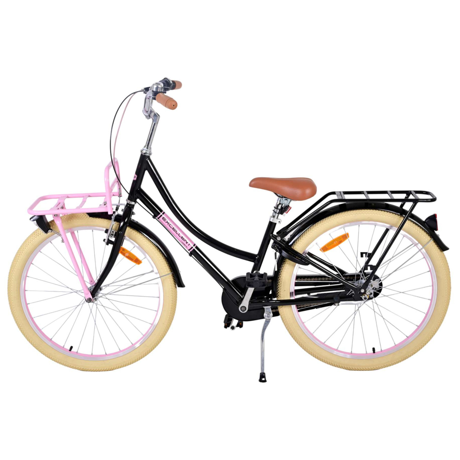 Volare Excellent Fiets - 24 inch - Zwart - 3 Versnellingen