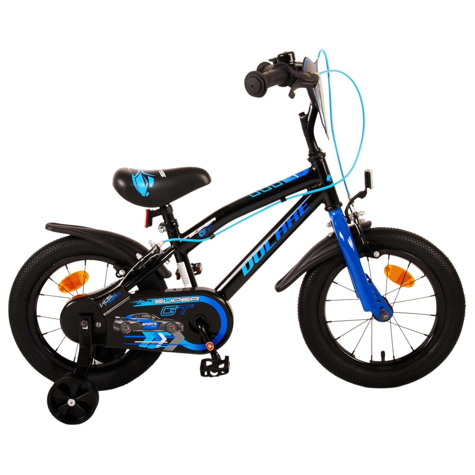 Volare Super GT Fiets - 14 inch - Blauw - Twee handremmen