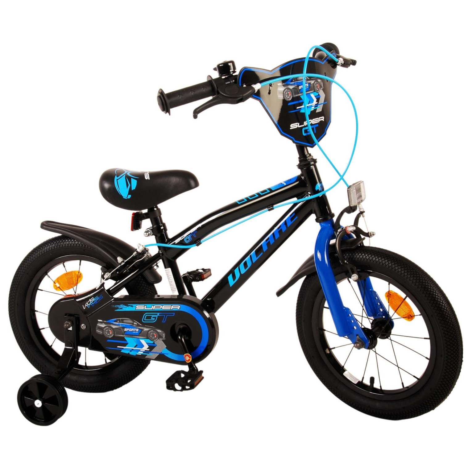 Volare Super GT Fiets - 14 inch - Blauw - Twee handremmen