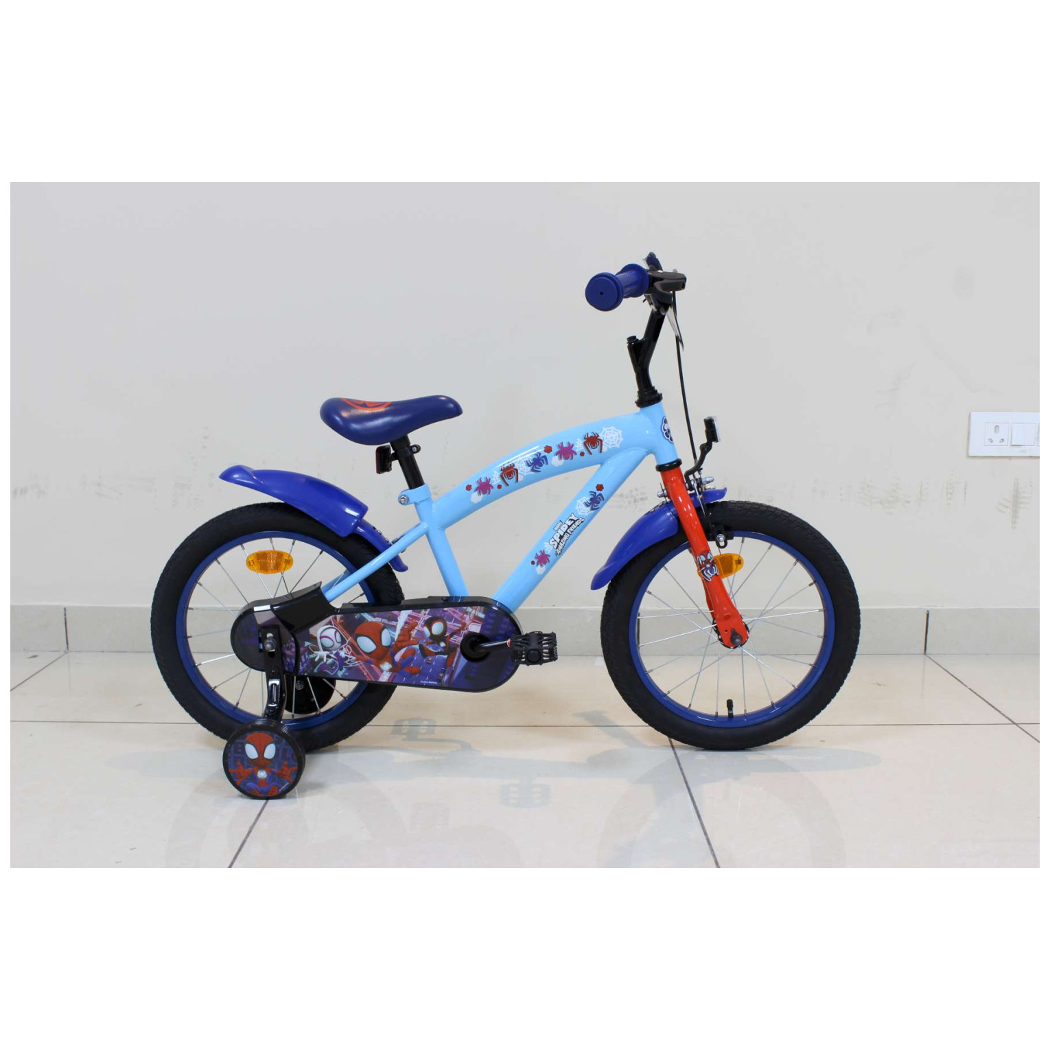 Spidey Fiets - 16 inch - Blauw