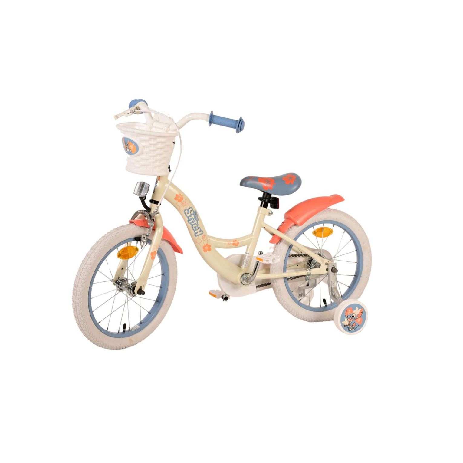 Disney Stitch Vélo - 16 pouces - Bleu Corail Crème