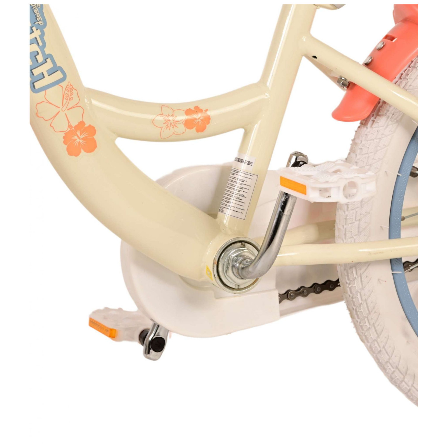 Disney Stitch Fiets - 16 inch - Crème Koraal Blauw