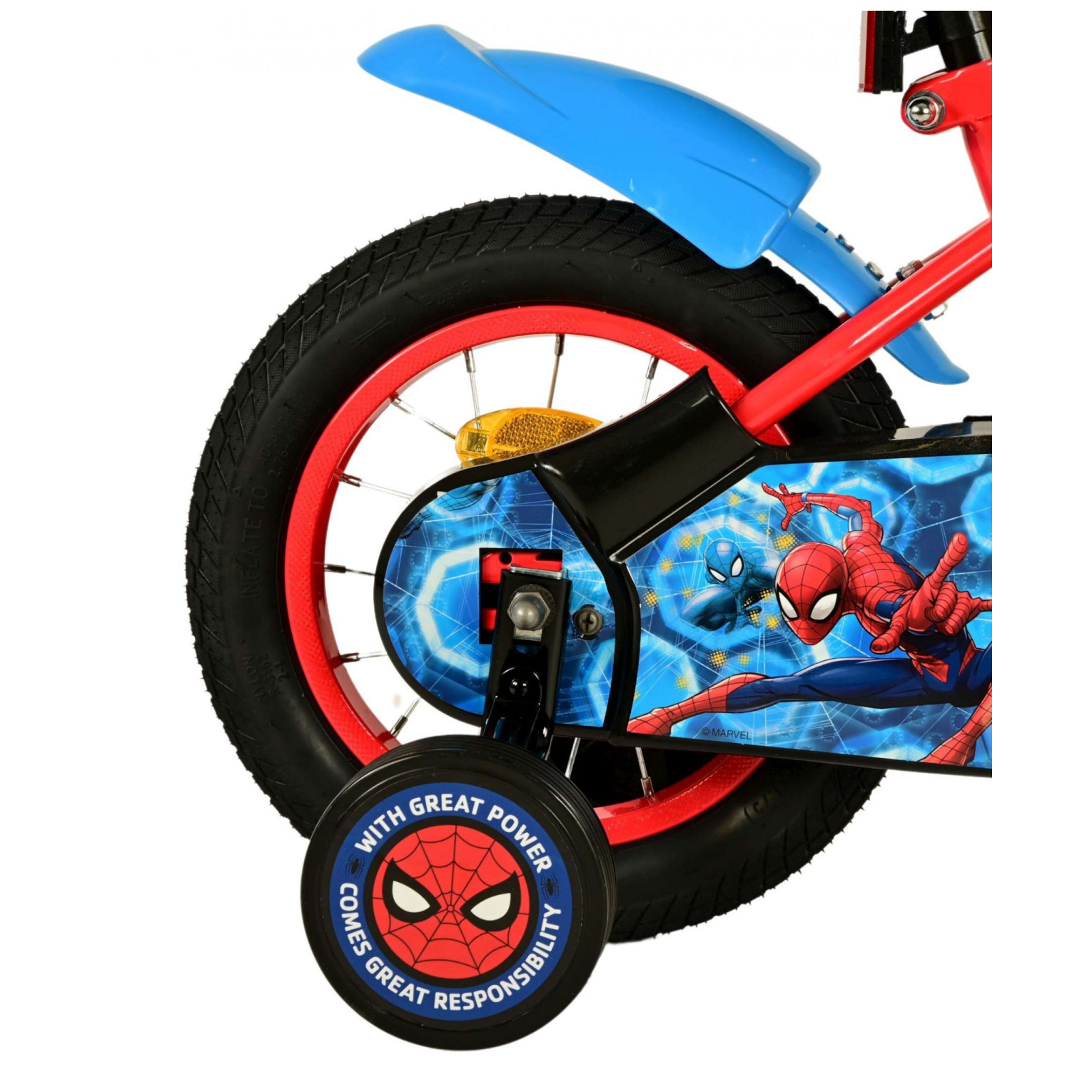 Spider-Man Fiets - 12 inch - Blauw/Rood