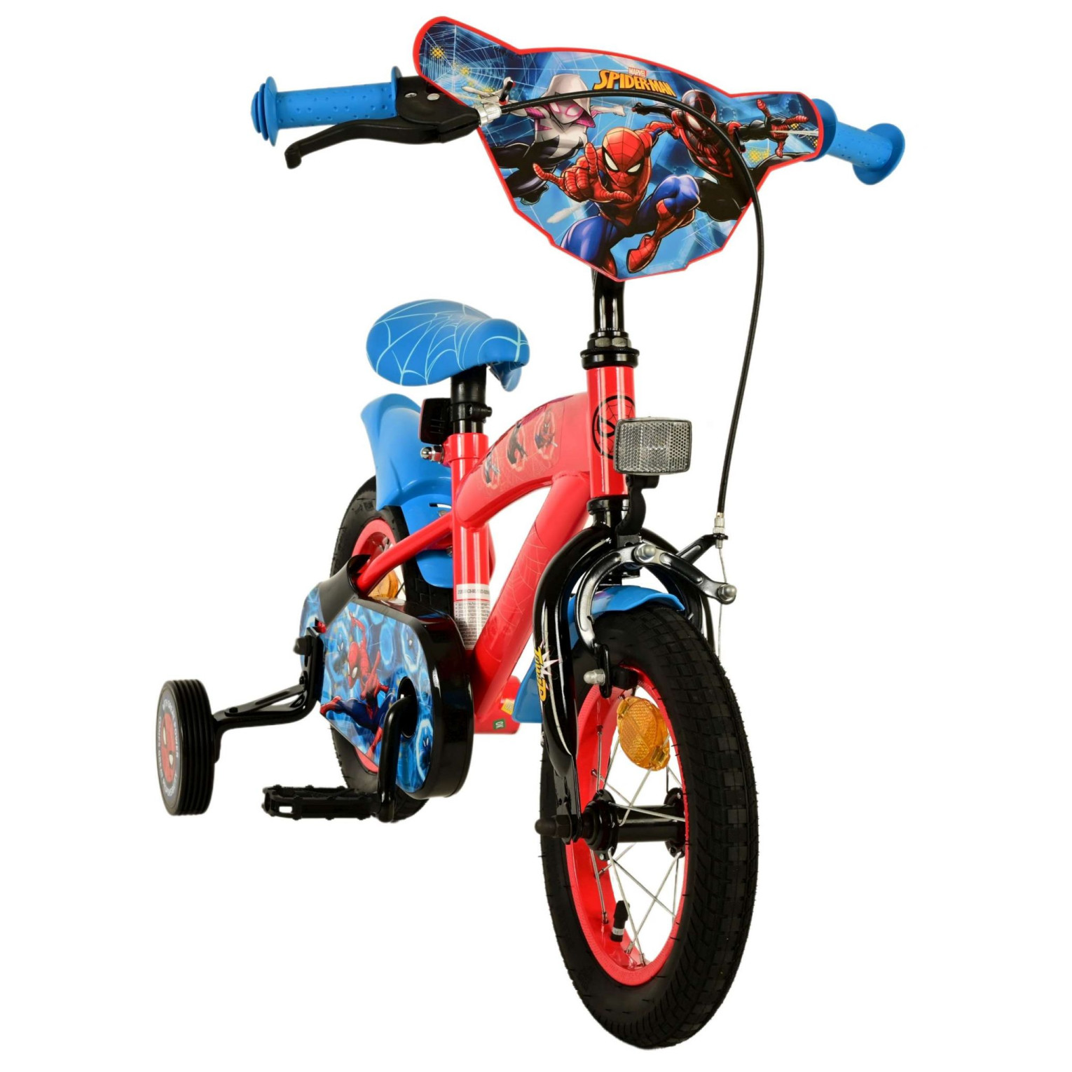 Spider-Man Fiets - 12 inch - Blauw/Rood