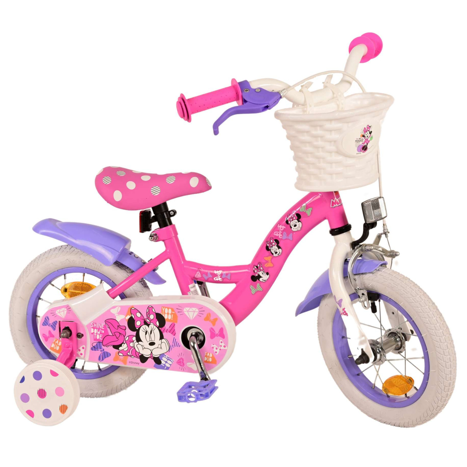 Minnie Cutest Ever! Fiets - 12 inch - Roze