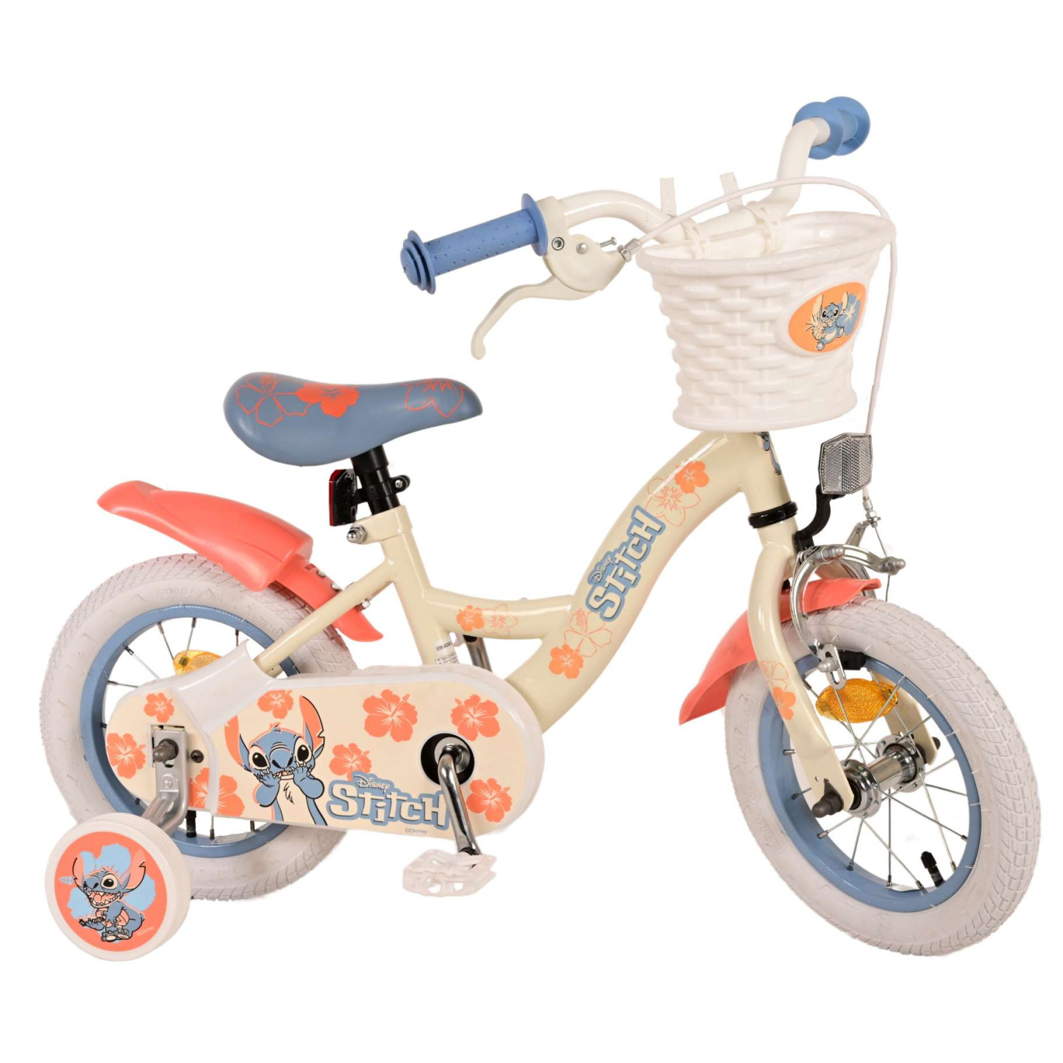 Disney Stitch Vélo - 12 pouces - Bleu Corail Crème