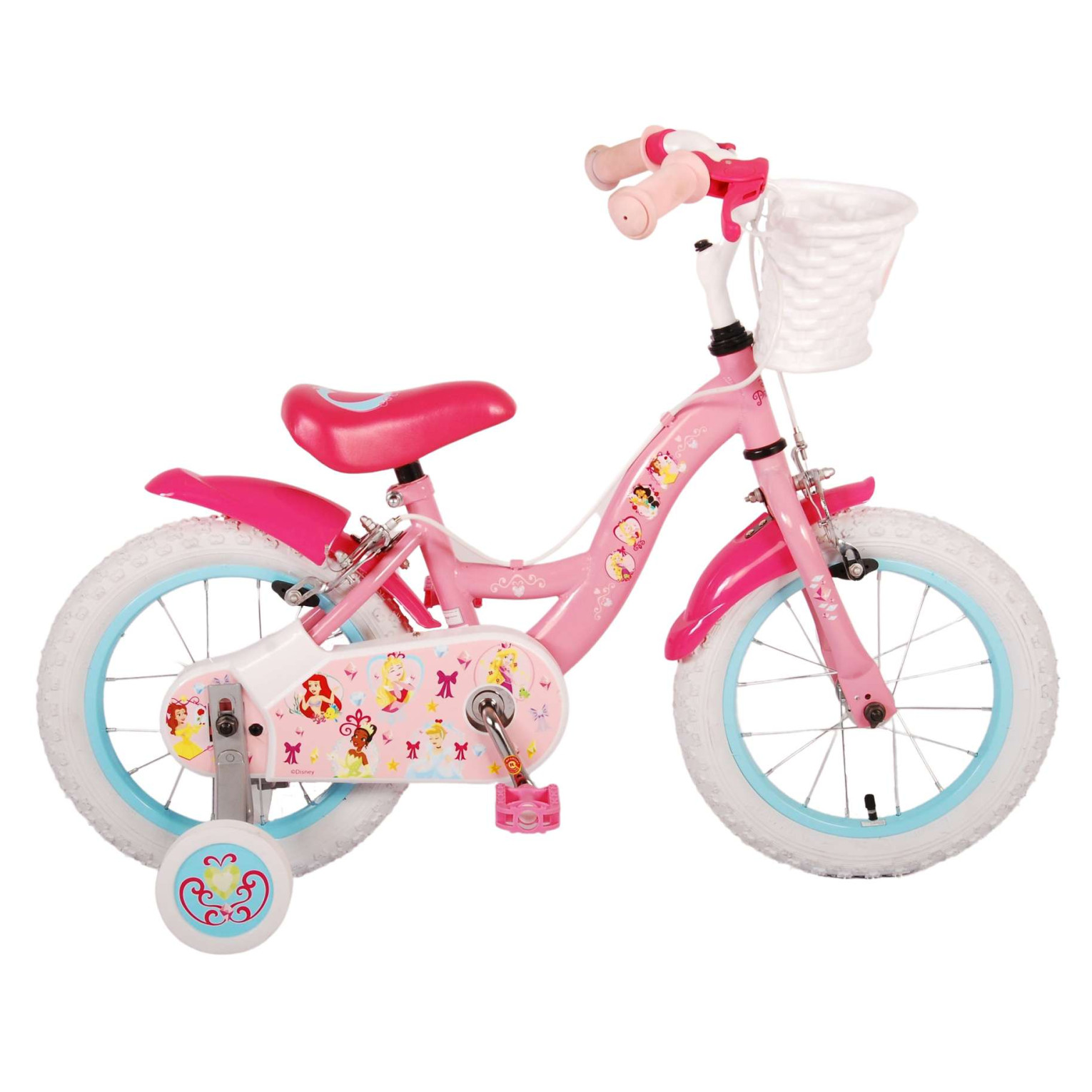 Disney Princess Fiets - 14 inch - Roze - Twee handremmen