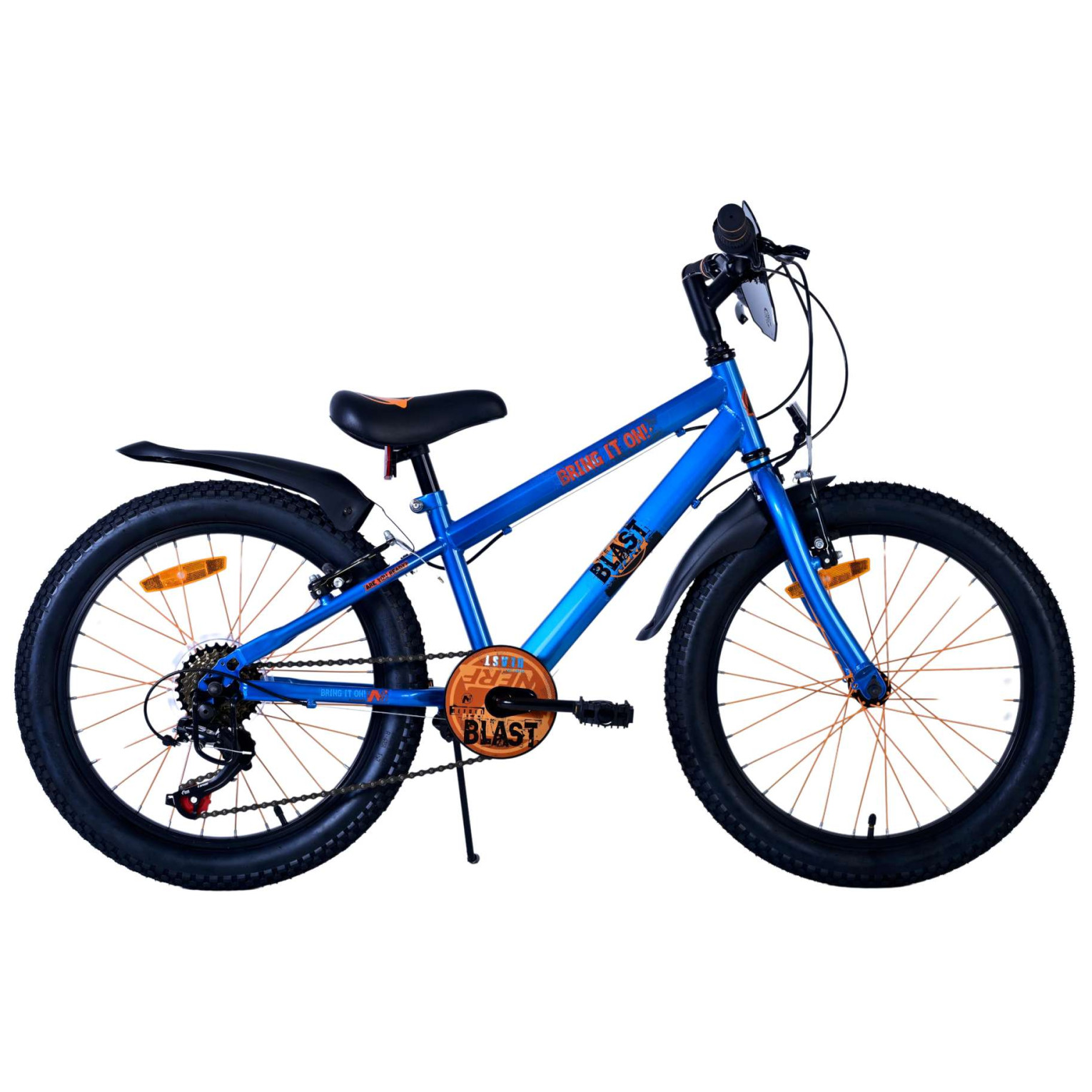 Vélo Nerf - 20 pouces - Bleu satiné - 2 freins à main