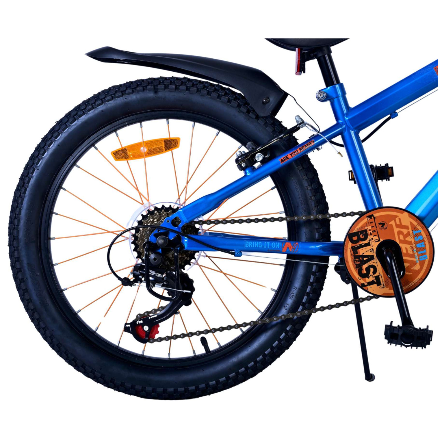 NERF Fiets - 20 inch - Satijn Blauw - 2 Handremmen