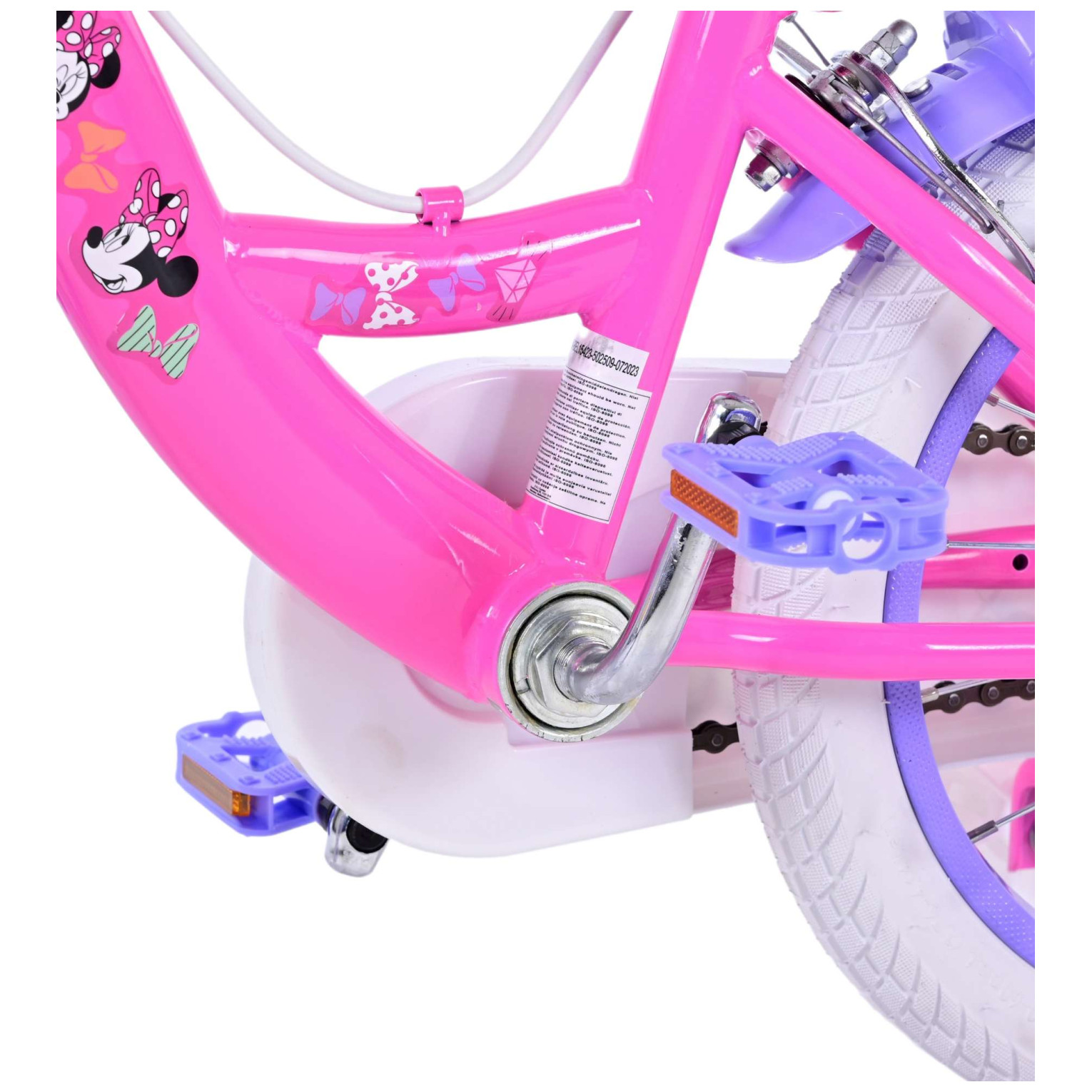 Disney Minnie Fiets - 14 inch - Roze - Twee handremmen