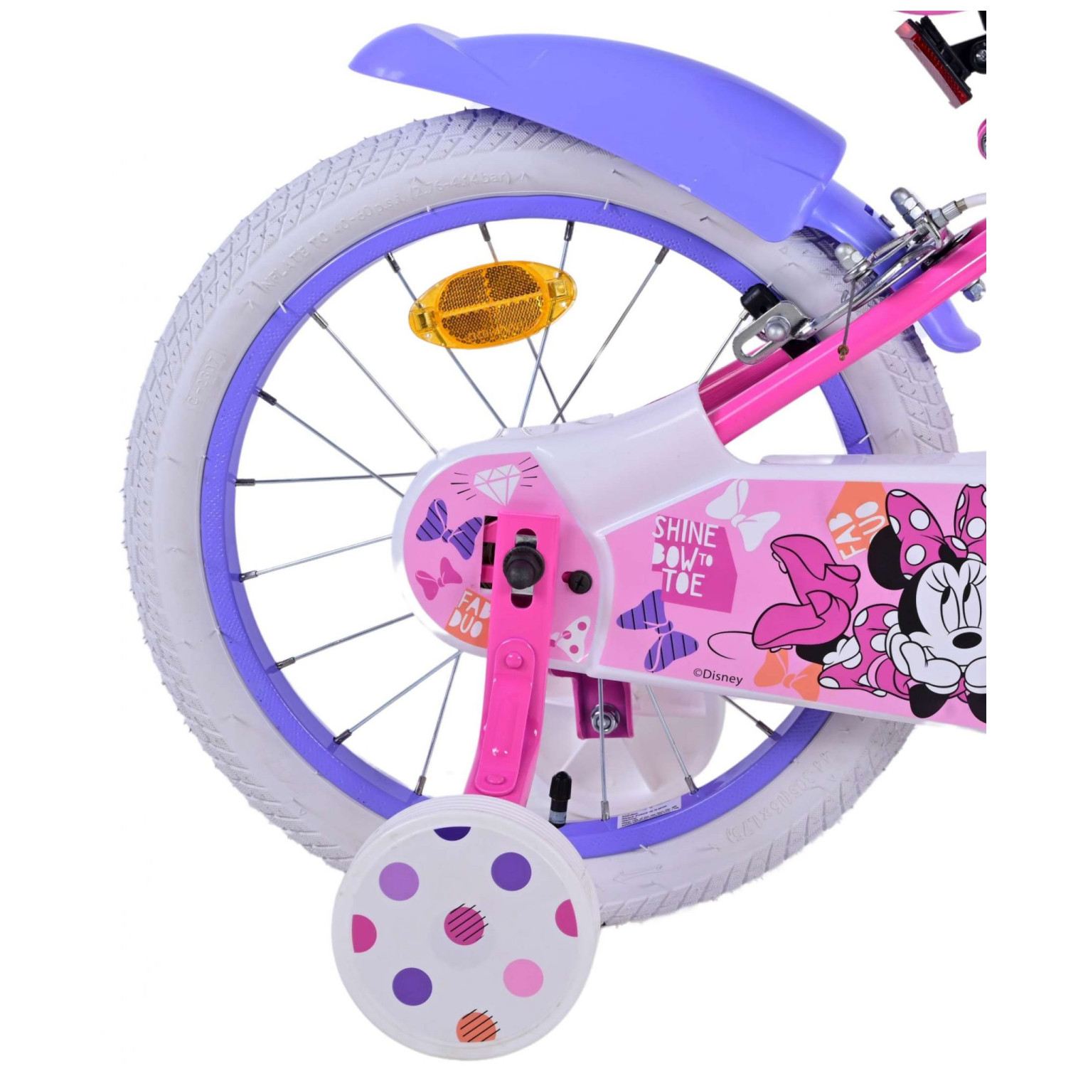 Disney Minnie Fiets - 16 inch - Roze - Twee handremmen