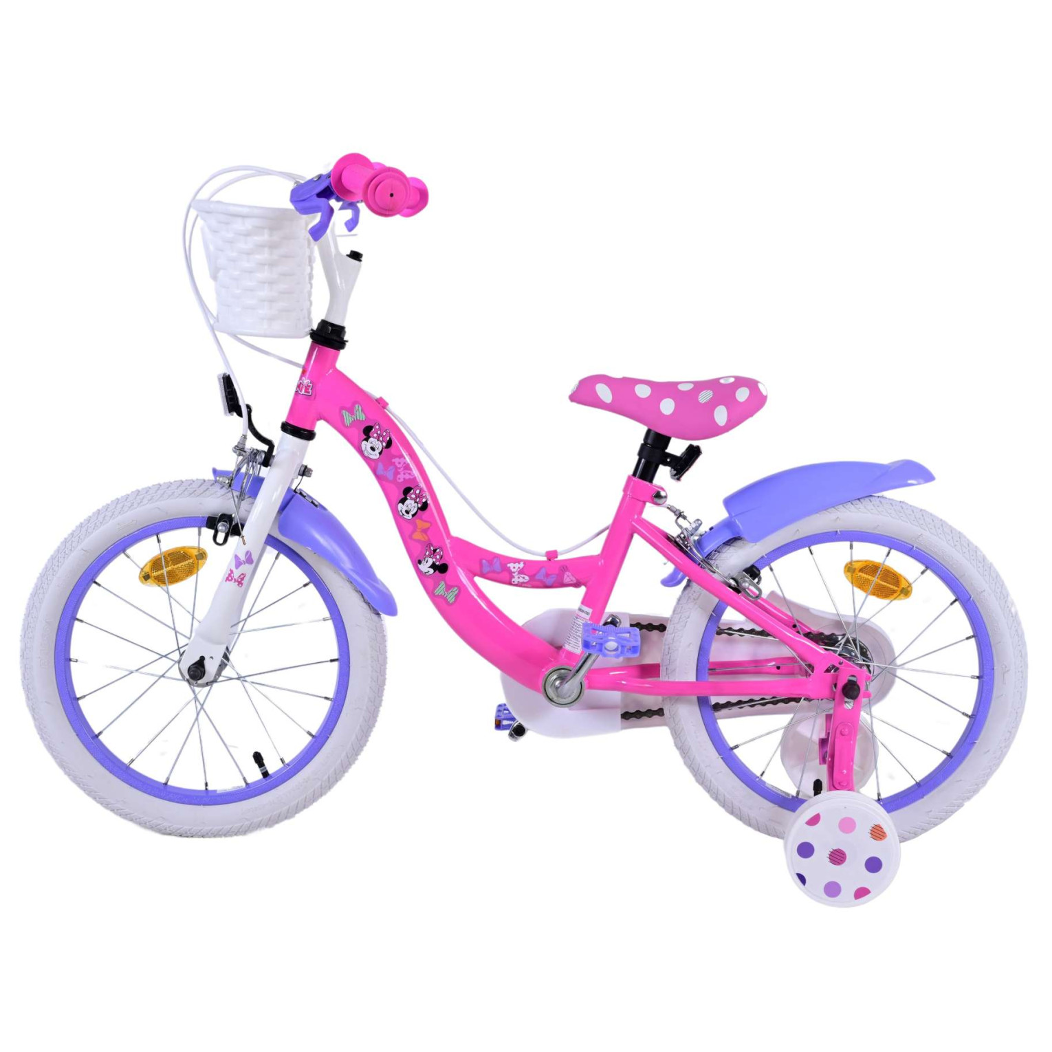 Disney Minnie Fiets - 16 inch - Roze - Twee handremmen