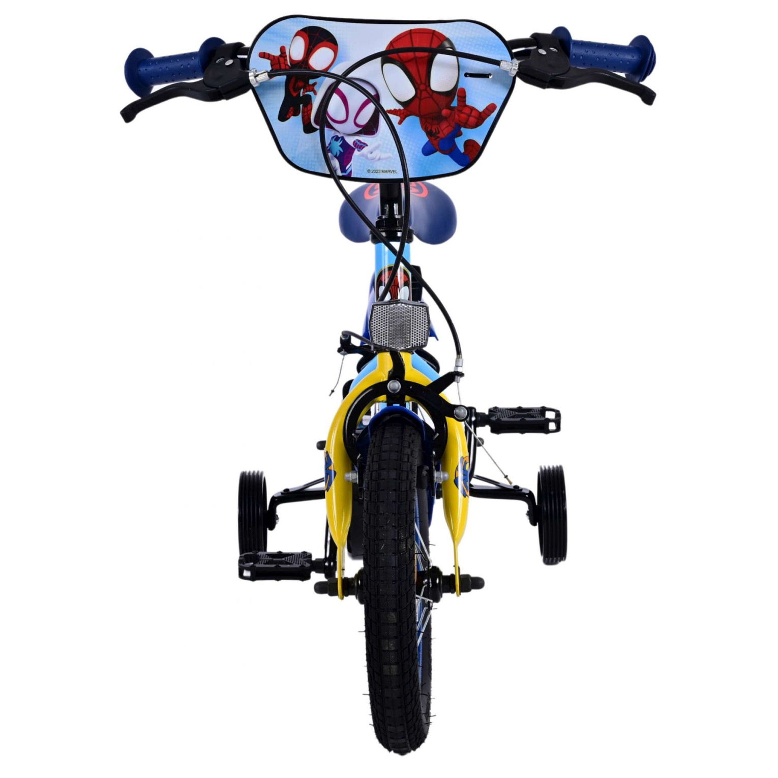 Spidey Fiets - 12 inch - Blauw - Twee handremmen