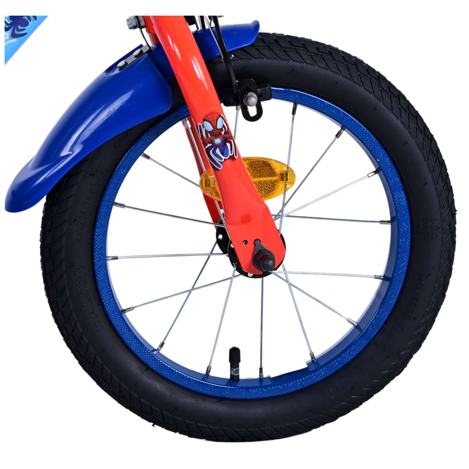 Spidey Fiets - 14 inch - Blauw Rood - Twee handremmen