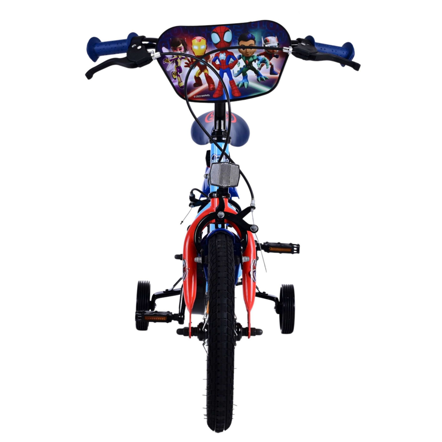 Spidey Fiets - 14 inch - Blauw Rood - Twee handremmen