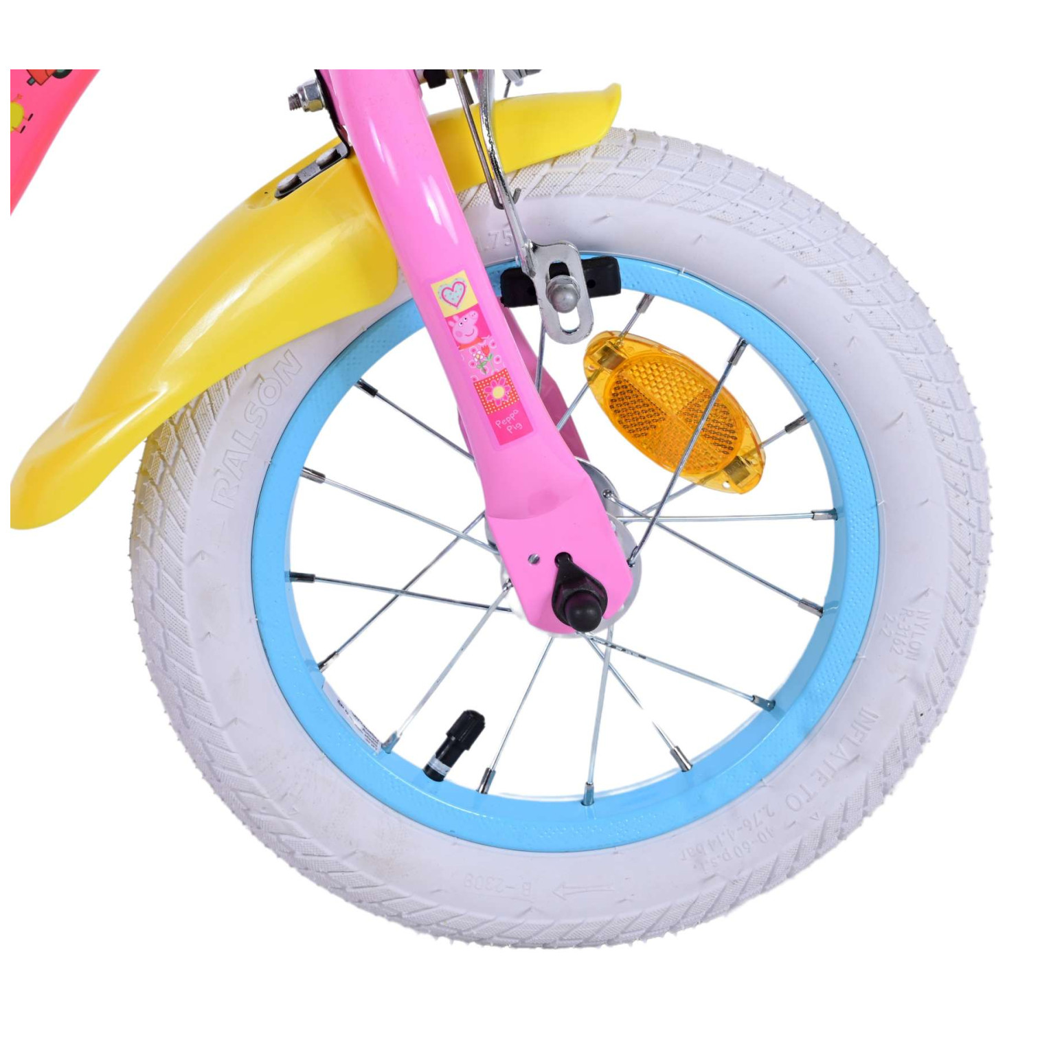 Peppa Pig Fiets - 12 inch - Roze - Twee handremmen