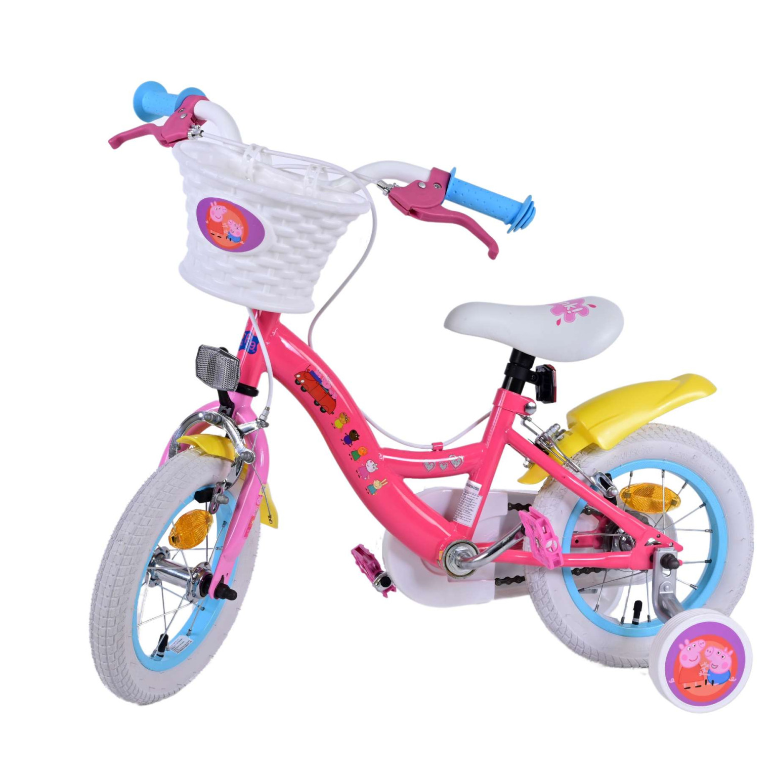 Peppa Pig Fiets - 12 inch - Roze - Twee handremmen